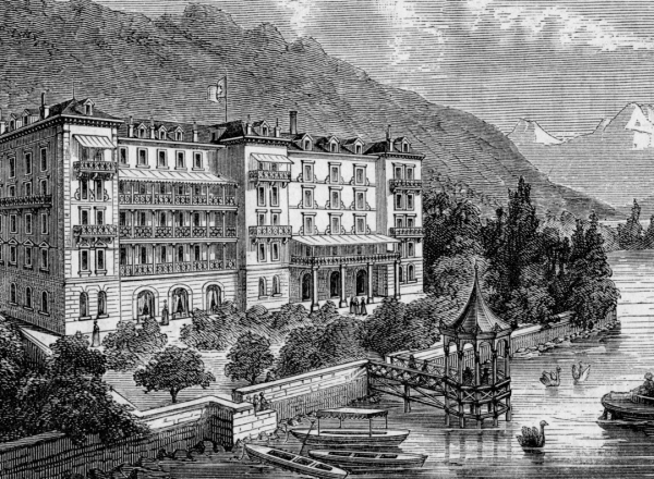 Construction de l’hôtel Monney à Montreux